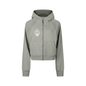 Cropped Zip-Through Hoodie