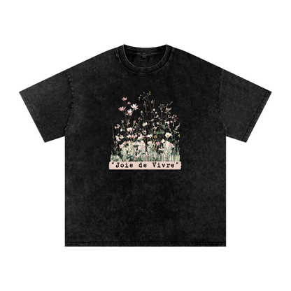 Snow Washed Oversized Cotton T-Shirt