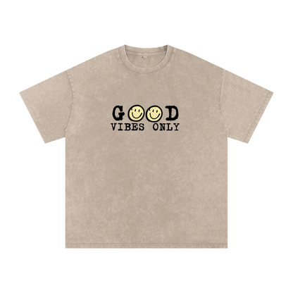 Good vibes Oversized Cotton T-Shirt