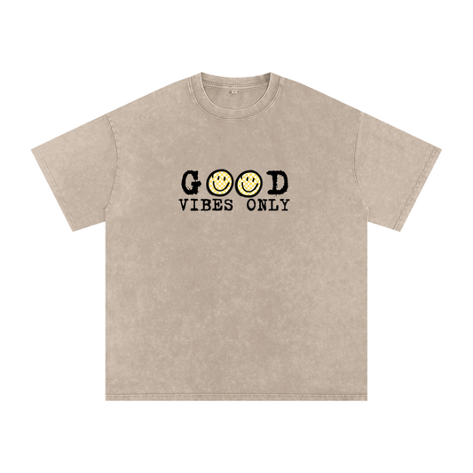 Good vibes Oversized Cotton T-Shirt