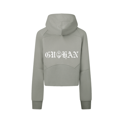 Cropped Zip-Through Hoodie