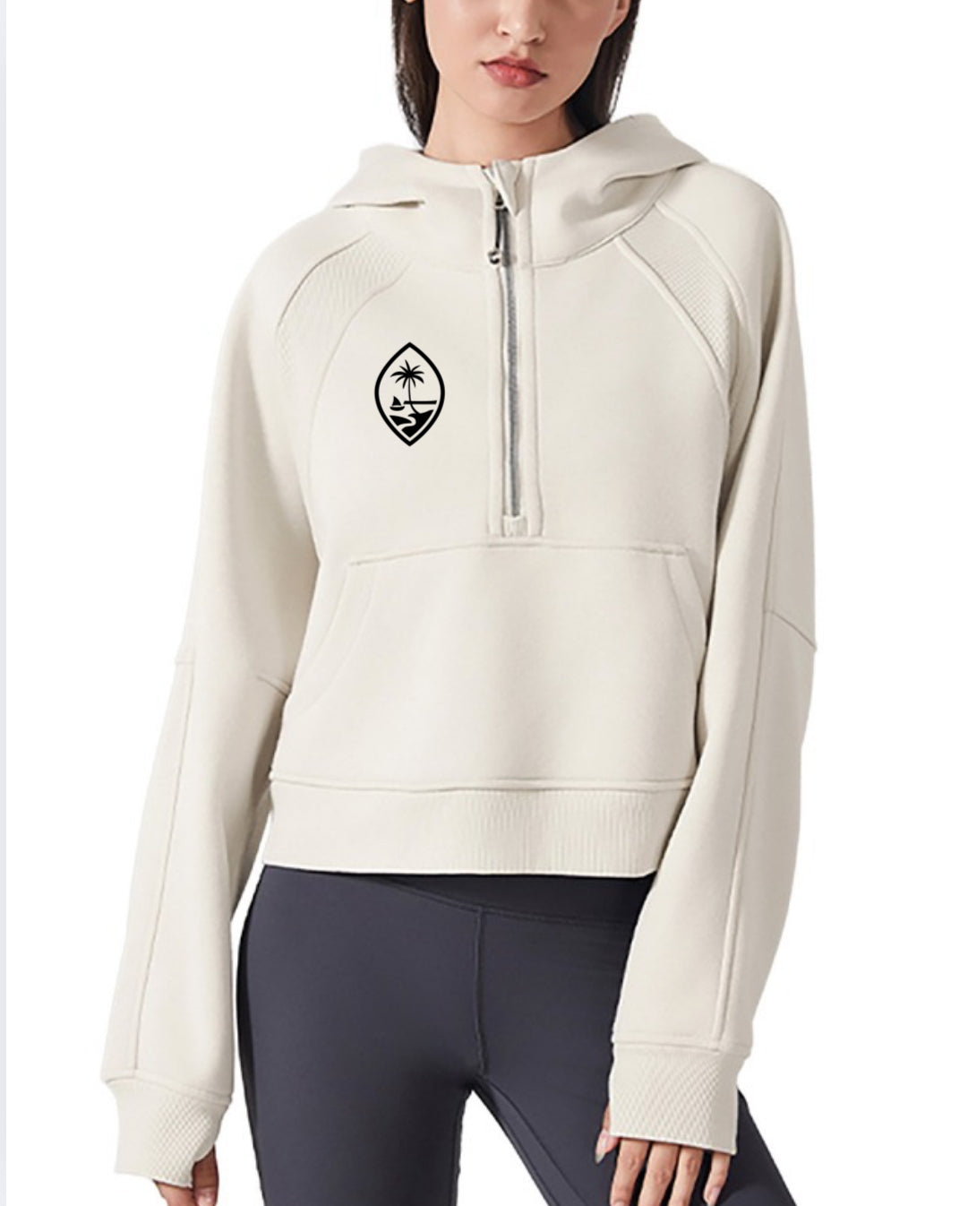 Cropped Half-Zip Hoodie