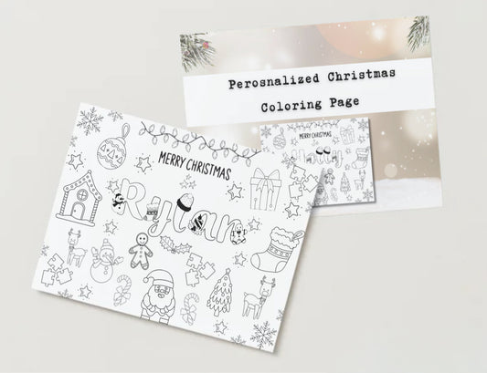 Personalized Christmas Coloring Page – Custom Name Holiday Activity for Kids