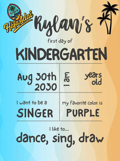 Guam First day of school signs