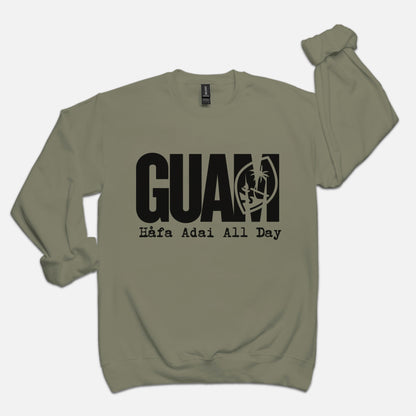Guam Adult Crew Neck Sweatshirt
