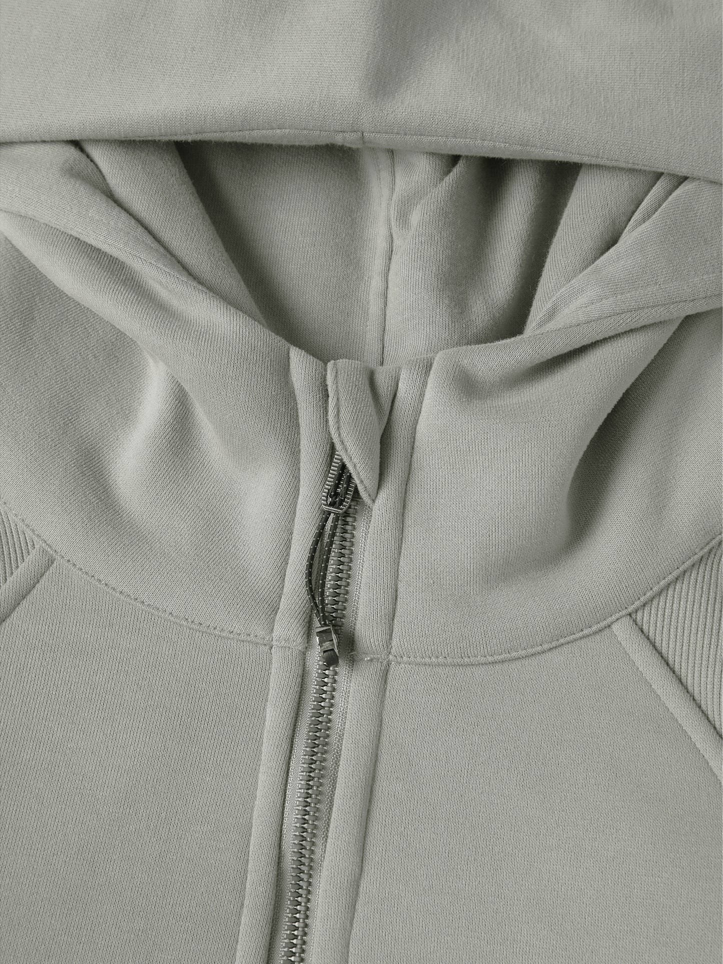Cropped Zip-Through Hoodie