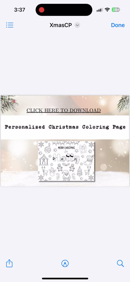 Personalized Christmas Coloring Page – Custom Name Holiday Activity for Kids